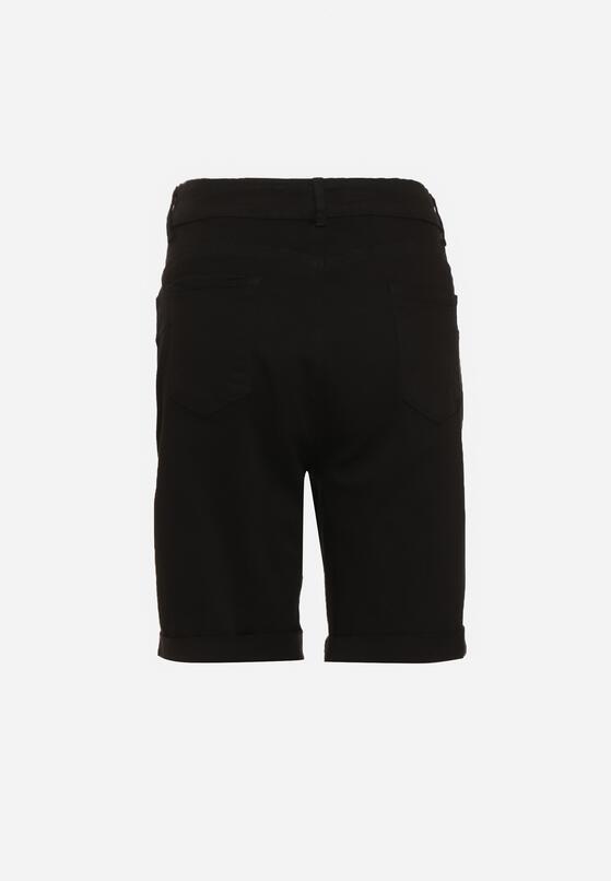 Czarne Szorty Jeansowe z Wysokim Stanem z Efektem Push-Up Namsene 7