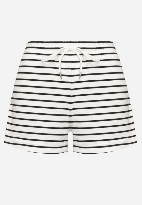 Pantaloni scurți Alb cu negru 6