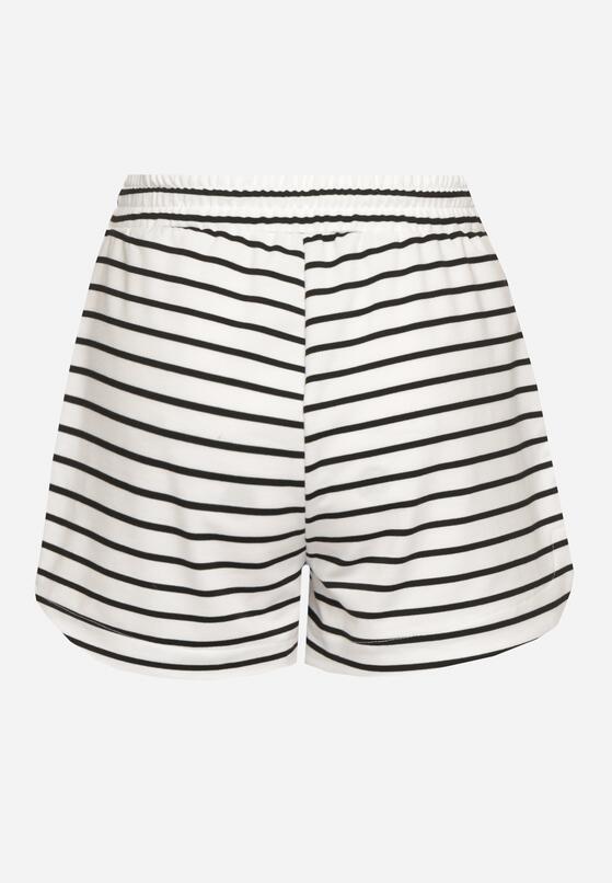Pantaloni scurți Alb cu negru 7