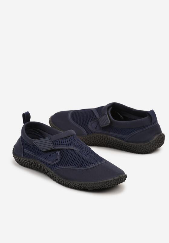 Granatowe Płaskie Buty Sportowe Sneakersy do Wody Rivassi