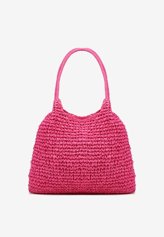 Fuksjowa Pleciona Torebka Shopper Yolalla