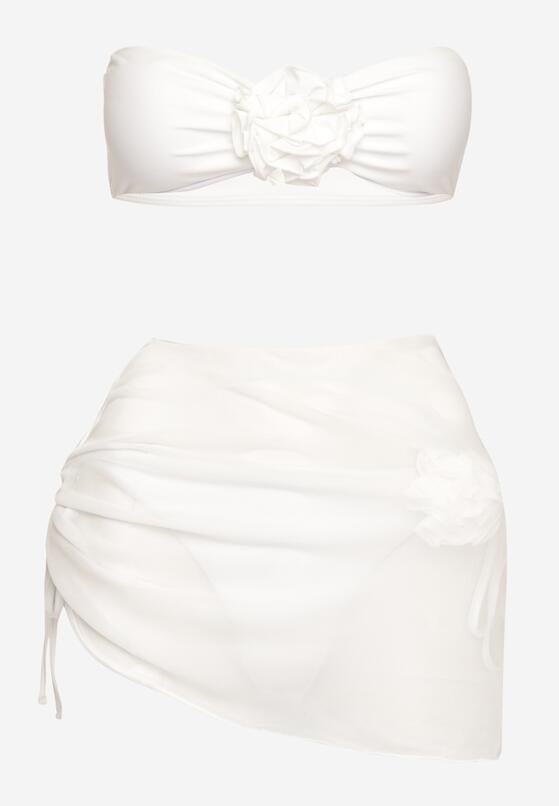 Costum de baie bikini Alb 5