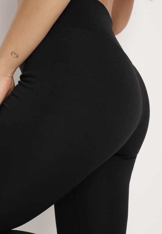Czarne Legginsy z Wysokim Stanem Parefia 5