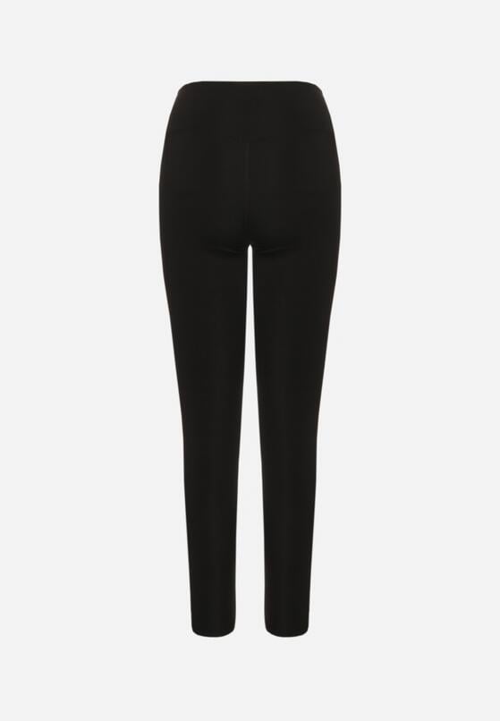 Czarne Legginsy z Wysokim Stanem Parefia 7