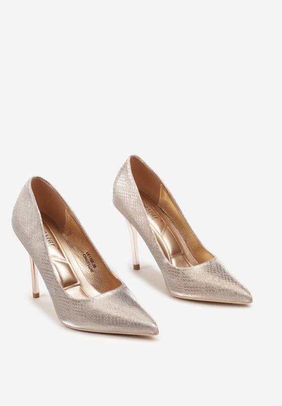 Pantofi stiletto Culoarea șampaniei 5
