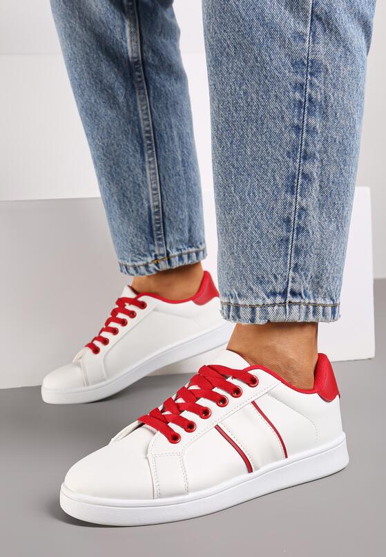 Sneakers Alb cu roșu 1