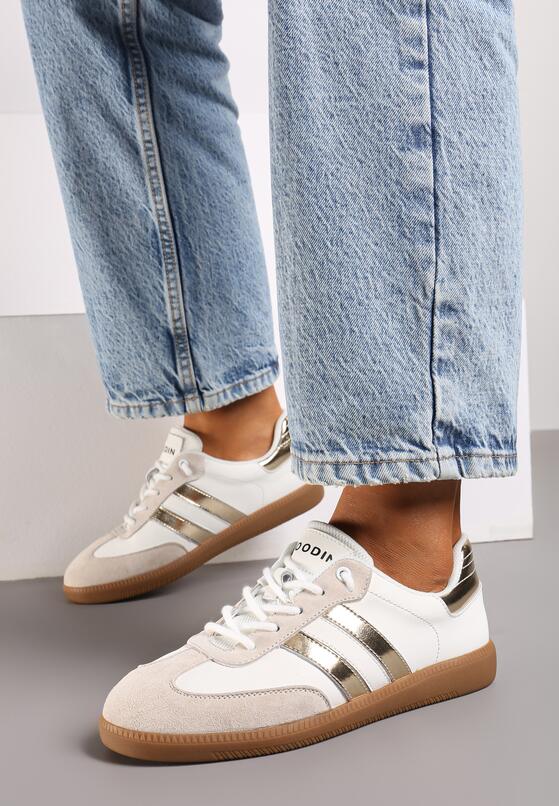 Sneakers Alb cu auriu 1