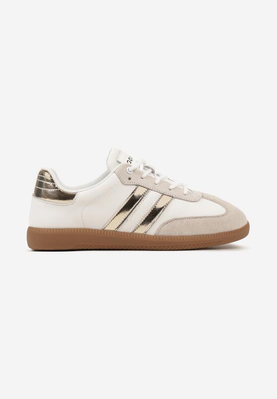 Sneakers Alb cu auriu 4