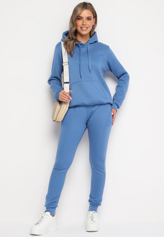 Niebieska Bluza Basic z Kapturem Kasseia 2