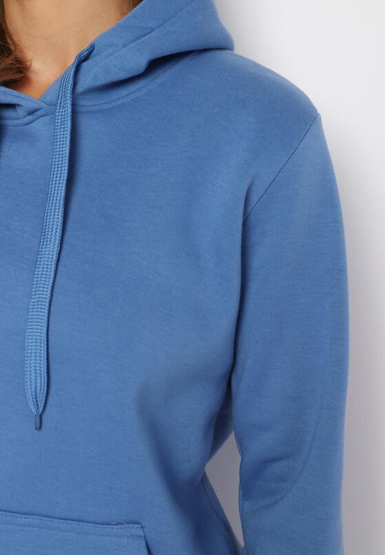 Niebieska Bluza Basic z Kapturem Kasseia 5