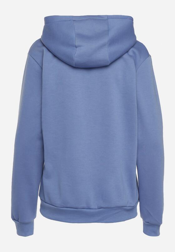 Niebieska Bluza Basic z Kapturem Kasseia 7