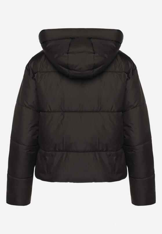 Czarna Pikowana Kurtka Puffer z Kapturem Miviera 7
