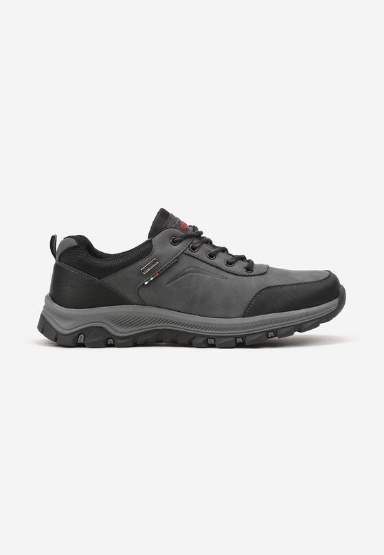 Szare Płaskie Sznurowane Buty Sportowe Sneakersy Golaria 1