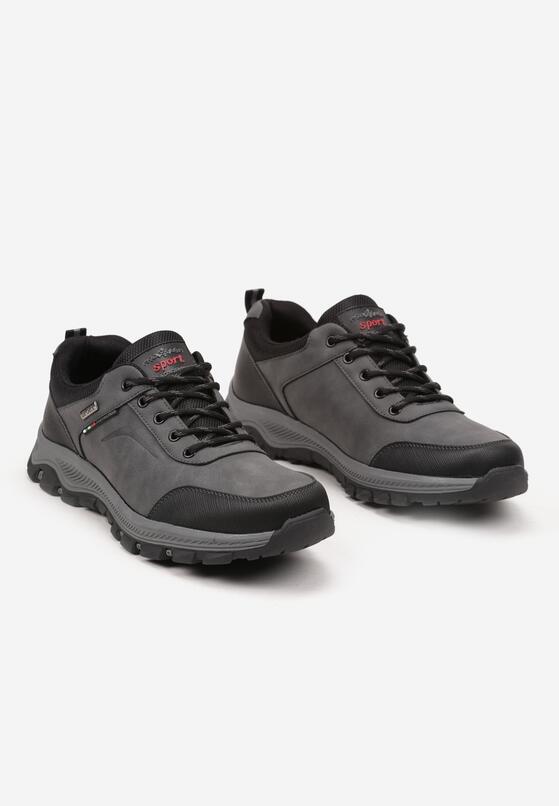 Szare Płaskie Sznurowane Buty Sportowe Sneakersy Golaria 2