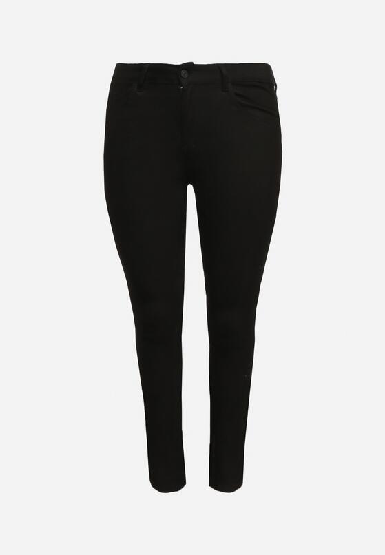Czarne Jeansy Skinny z Kieszeniami i Wysokim Stanem Nevennia 6