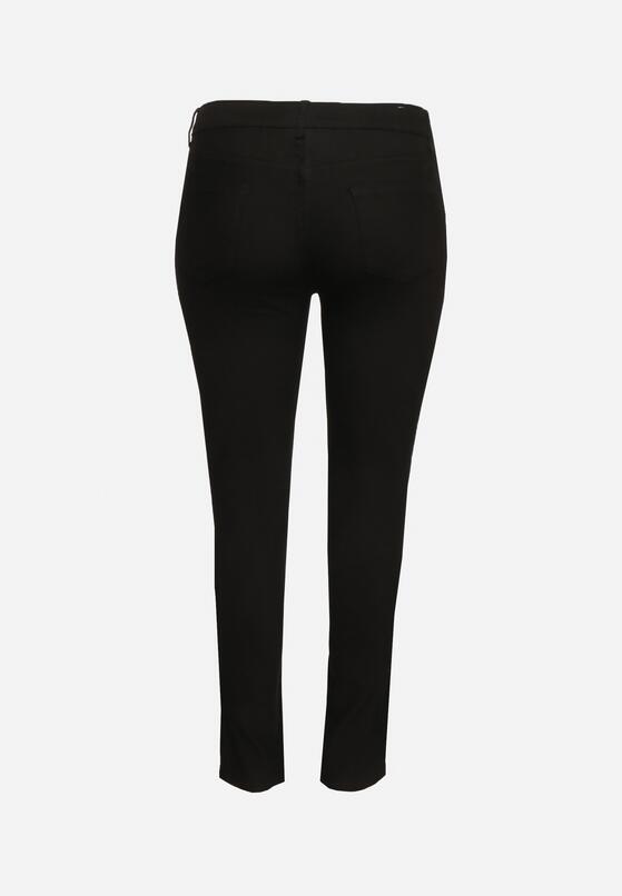 Czarne Jeansy Skinny z Kieszeniami i Wysokim Stanem Nevennia 7