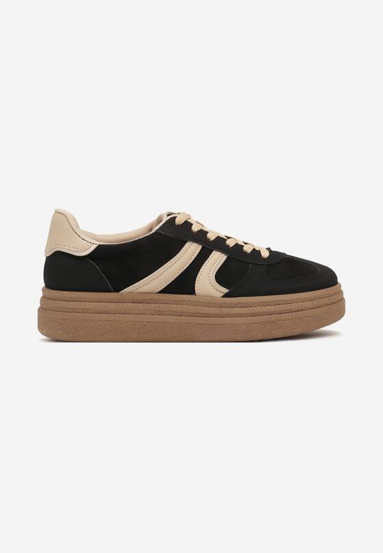 Czarne Sneakersy na Grubej Podeszwie z Geometrycznym Wzorem Nevthaya 4