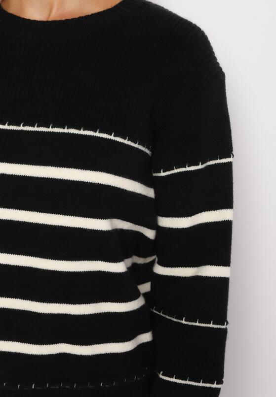 Pulover Negru cu alb 5