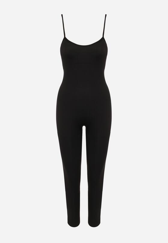 Czarny Kombinezon Bodycon z Cienkimi Ramiączkami Nevithas 6