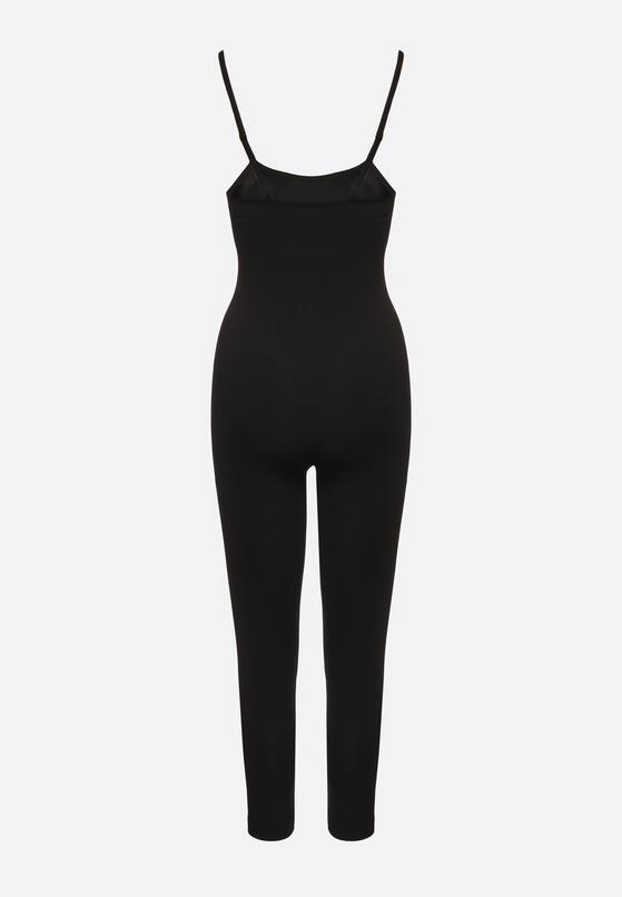Czarny Kombinezon Bodycon z Cienkimi Ramiączkami Nevithas 7