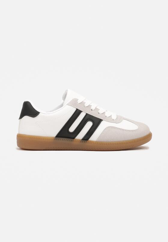 Biało-Czarne Sneakersy Tenisówki na Kauczukowej Podeszwie Movessa 4