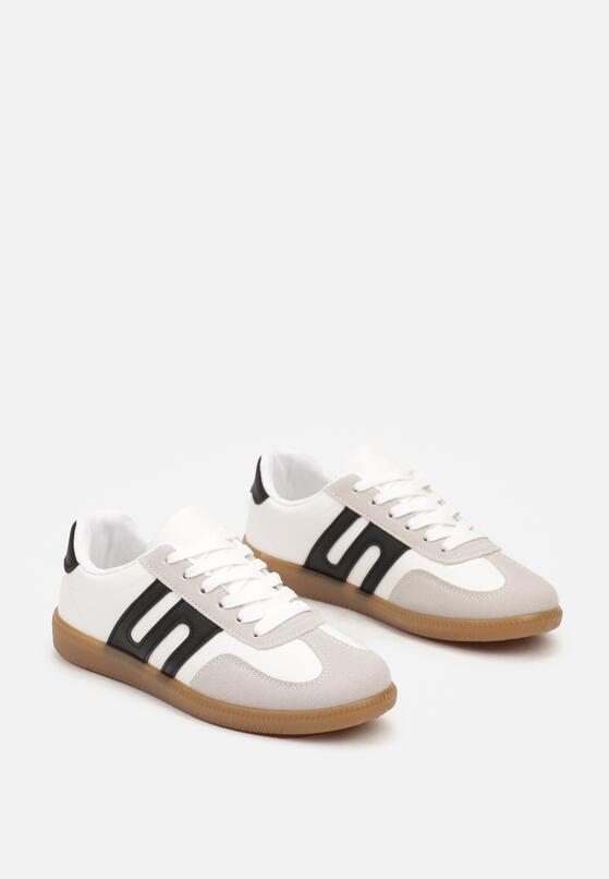 Biało-Czarne Sneakersy Tenisówki na Kauczukowej Podeszwie Movessa 5