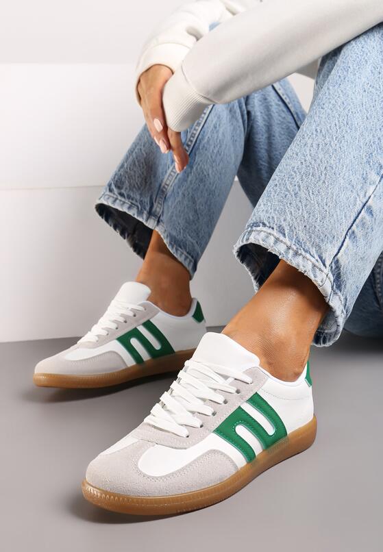 Sneakers Alb cu verde 4