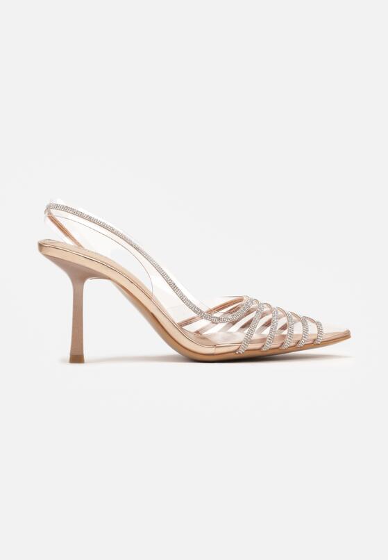Pantofi stiletto Culoarea șampaniei 4