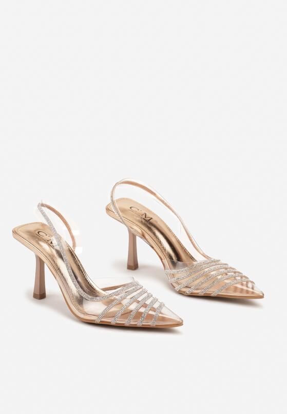Pantofi stiletto Culoarea șampaniei 5