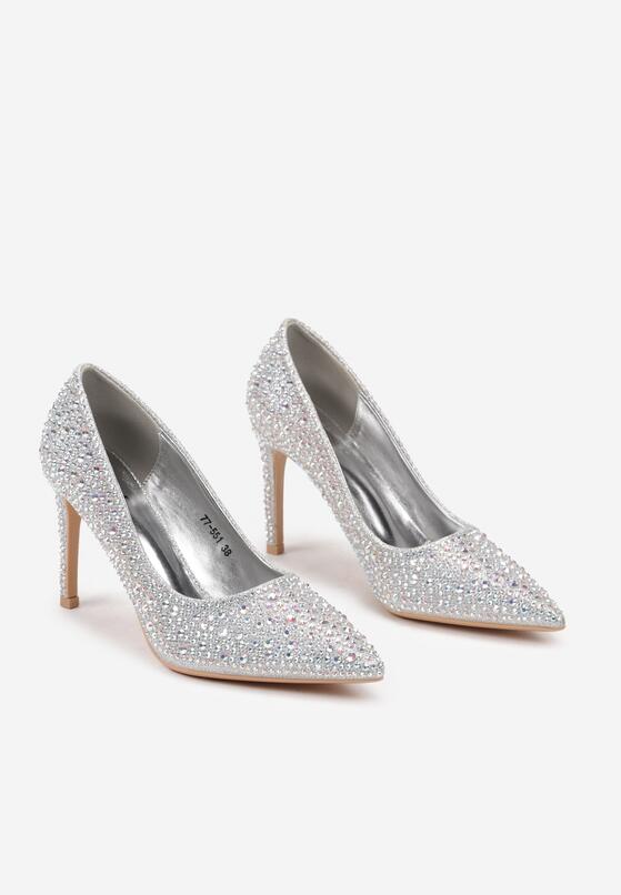 Pantofi stiletto Argintii 5