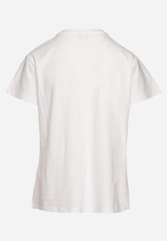 Biały T-shirt Bawełniany o Klasycznym Fasonie Iridessae 7