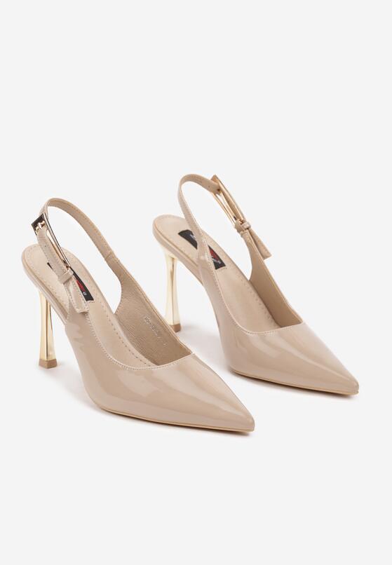 Pantofi stiletto Bej 5