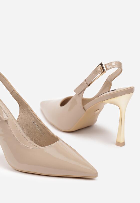 Pantofi stiletto Bej 6