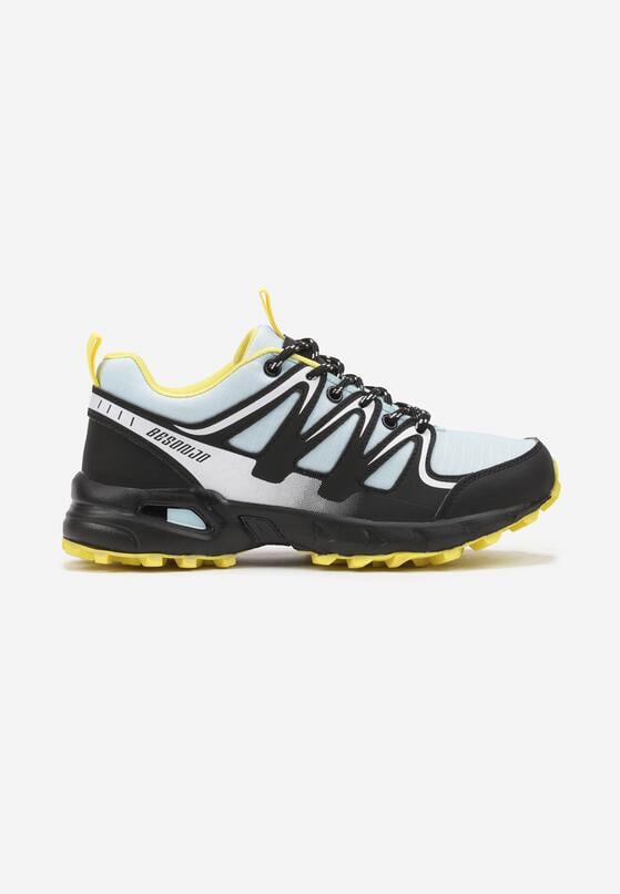 Czarno-Żółte Płaskie Sznurowane Buty Sportowe Sneakersy z Ozdobnymi Wstawkami Tinamar 4