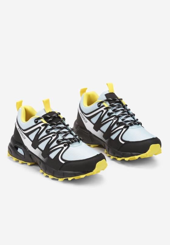 Czarno-Żółte Płaskie Sznurowane Buty Sportowe Sneakersy z Ozdobnymi Wstawkami Tinamar 5