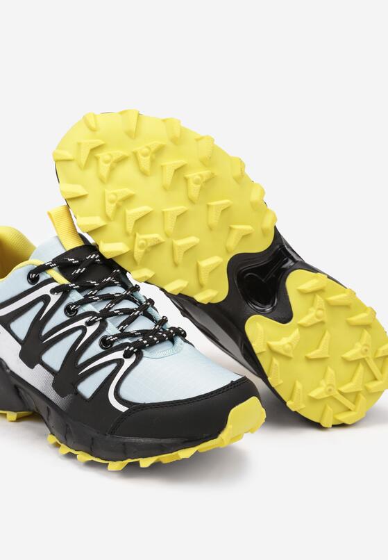 Czarno-Żółte Płaskie Sznurowane Buty Sportowe Sneakersy z Ozdobnymi Wstawkami Tinamar 6