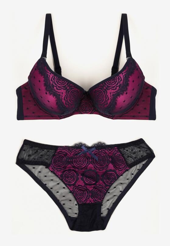 Compleu Bleumarin cu fucsia 5