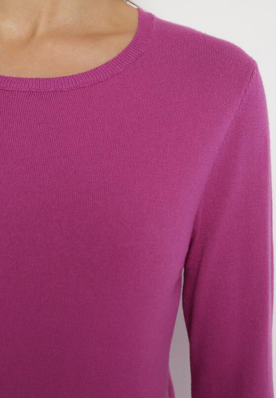 Fioletowy Sweter w Klasycznym Stylu Irimarie 5