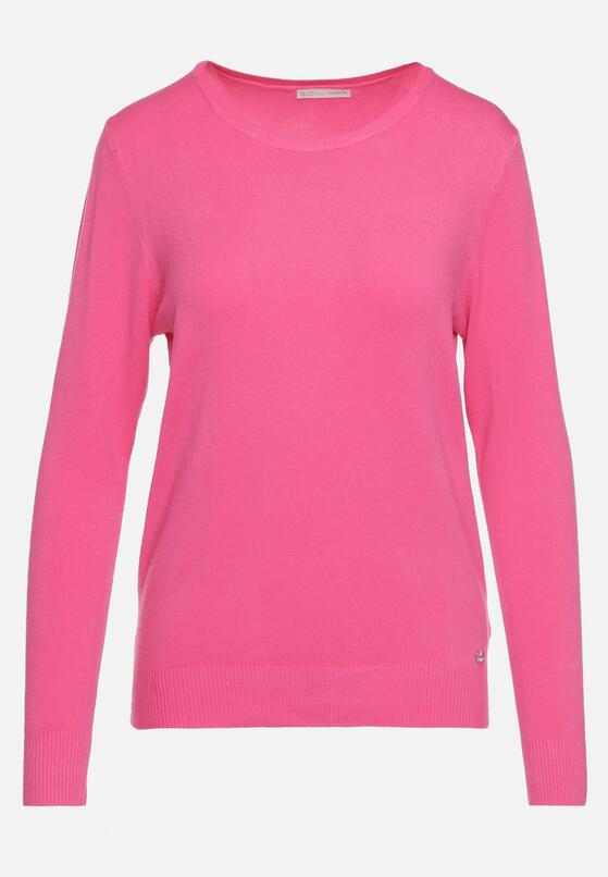 Różowy Sweter w Klasycznym Stylu Irimarie 6