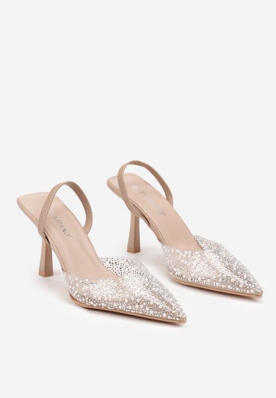 Pantofi stiletto Bej 5