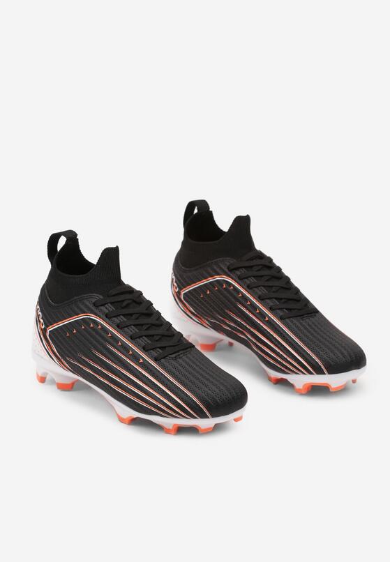 Czarno-Pomarańczowe Buty Sportowe Korki z Piankowego Materiału Veristhra 2