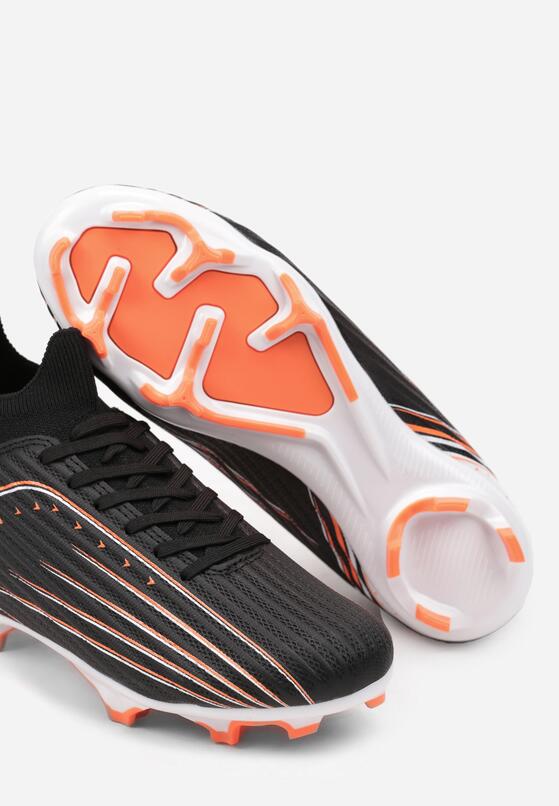 Czarno-Pomarańczowe Buty Sportowe Korki z Piankowego Materiału Veristhra 3