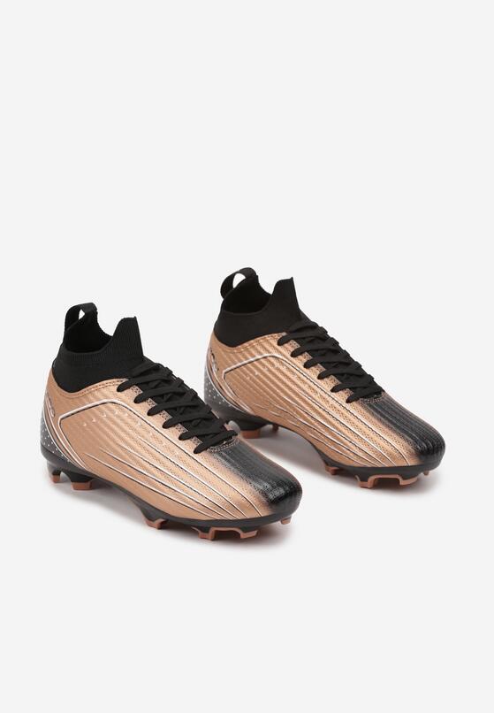 Złoto-Czarne Buty Sportowe Korki z Piankowego Materiału Veristhra 2