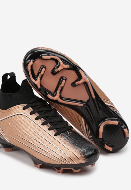 Złoto-Czarne Buty Sportowe Korki z Piankowego Materiału Veristhra 3