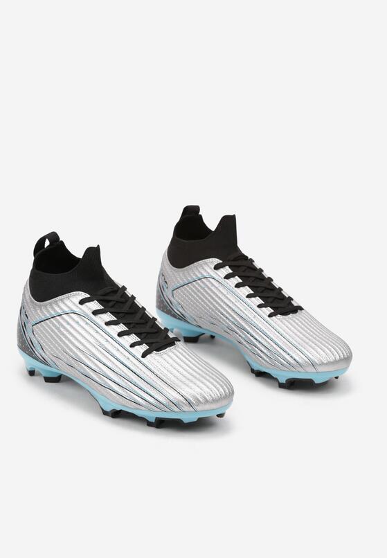 Srebrno-Niebieskie Buty Sportowe Korki na Sznurowanie Erisiora 2