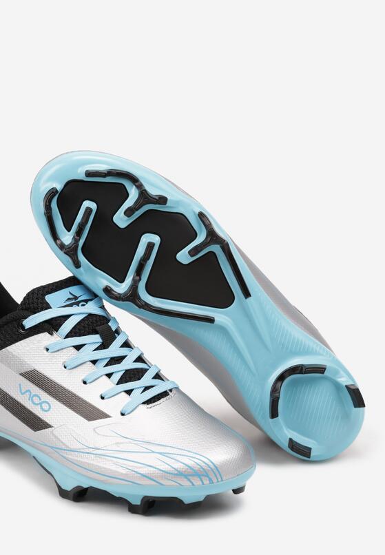 Pantofi sport Argintiu cu albastru 3