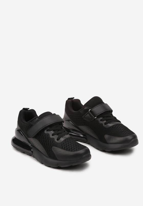 Czarne Płaskie Buty Sportowe Sneakersy z Transparentną Wstawką Bianele 2