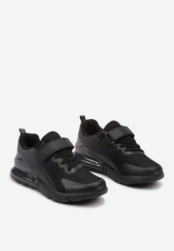 Czarno-Szare Płaskie Buty Sportowe Sneakersy z Transparentną Wstawką Bianele 2