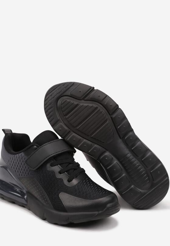 Czarno-Szare Płaskie Buty Sportowe Sneakersy z Transparentną Wstawką Bianele 3
