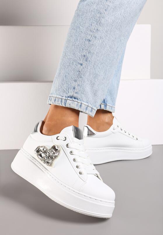 Sneakers Alb cu argintiu 2